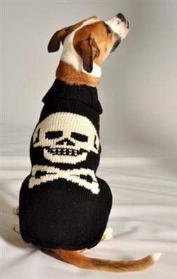 Black Skull Handmade Dog Sweater at Pet Stop Store