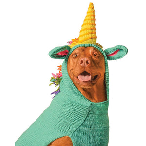 Pet Stop Store xxs Green Handmade Unicorn Dog Hoodie