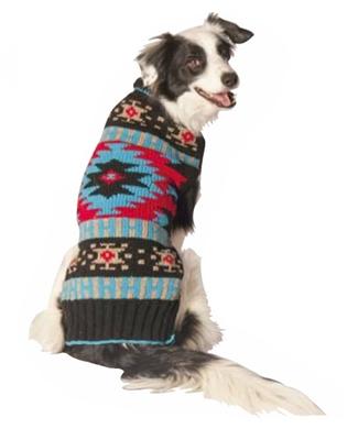 Handmade Black Southwest Dog Sweater