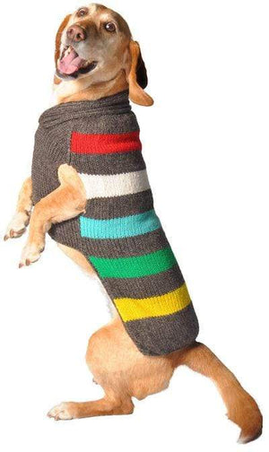 Pet Stop Store xxs Handmade Charcoal Stripe Dog Sweater