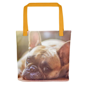Pet Stop Store Yellow French Bull Dog Tote Bag